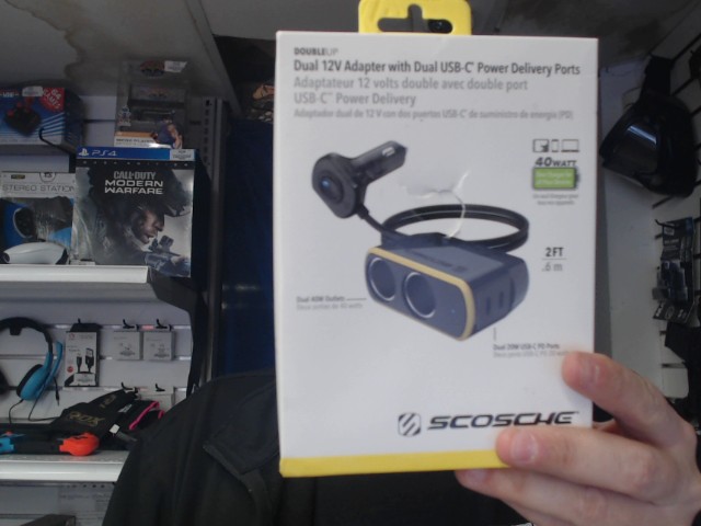 Adaptateur 12 volts double avec 2 ports