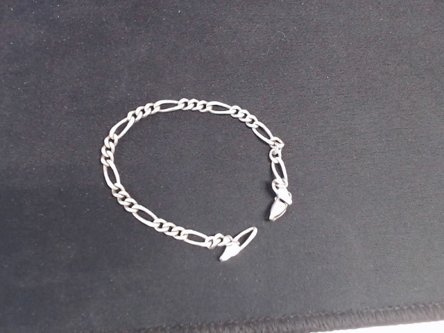 Bracelet en argent maille figaro