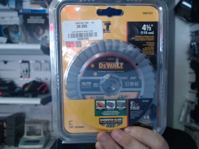 Disque diamant� segment� 4 1/2 pouces