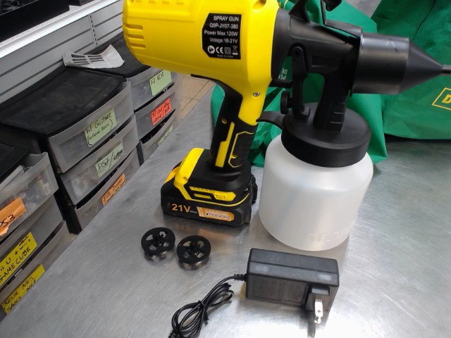 Spray gun + batt + chrg