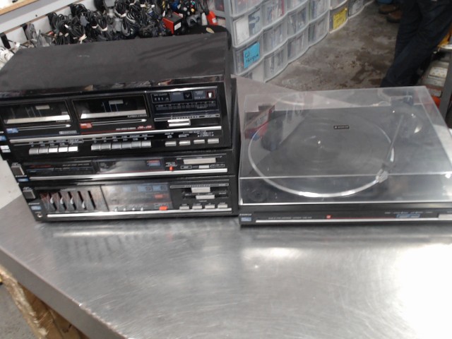 Ampli+tuner+tape deck+table tournante