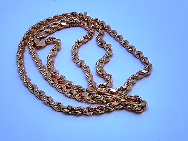 CHAINE TORSADE EN OR 10KT