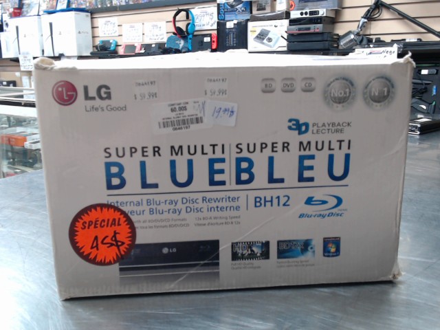 Internal bluray disk rewriter