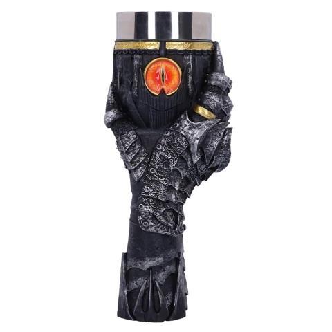 Verre de vin en de lotr main de sauron