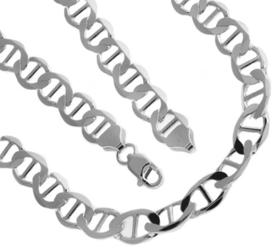 Chaine en argent maille marine