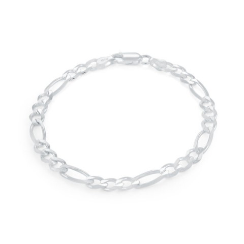 Bracelet en argent maille figaro