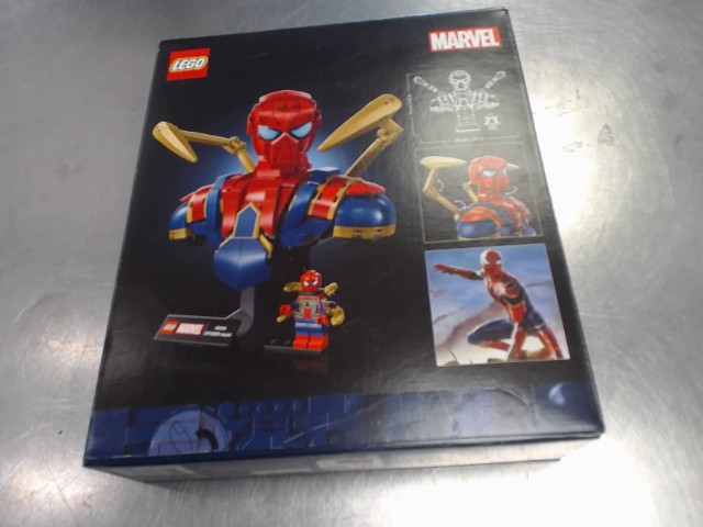Iron spider-man bust lego