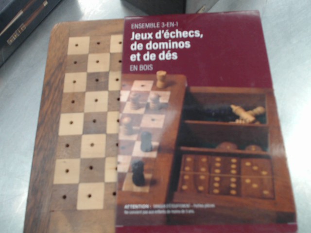 Chess domino and dice games wooden
