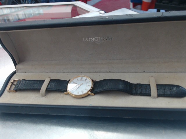 Montre bracelet cuir plaque gold avec bo