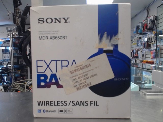 Ecouteur bleues en boite