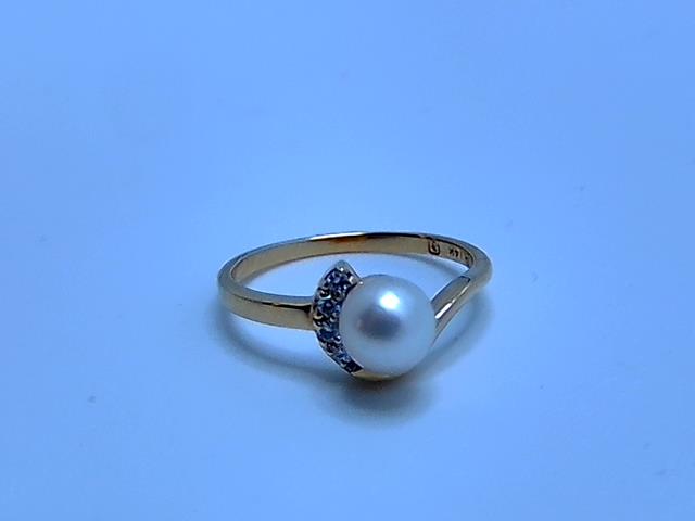 BAGUE EN OR 14KT AVEC DIAMANTS