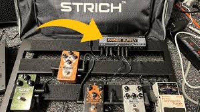 Pedal board + power supply