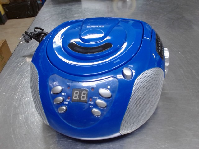 Radio cd portable bleu