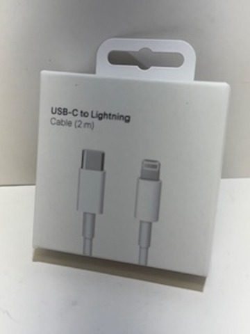 Fil usb c a lightning 2m blanc