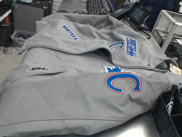 Varsity jacket bleu/gris