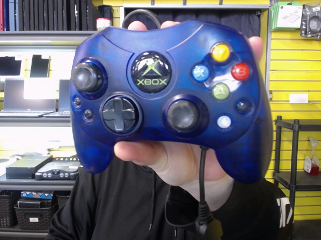 Manette xbox original blue crystal