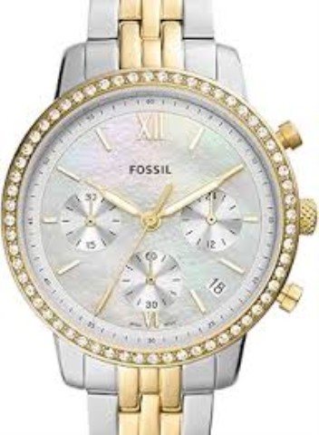 Montre fossil femme dor�e et argent�e