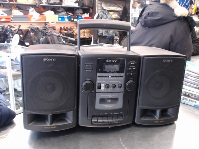 Sony megabass tape deck and speaker buil