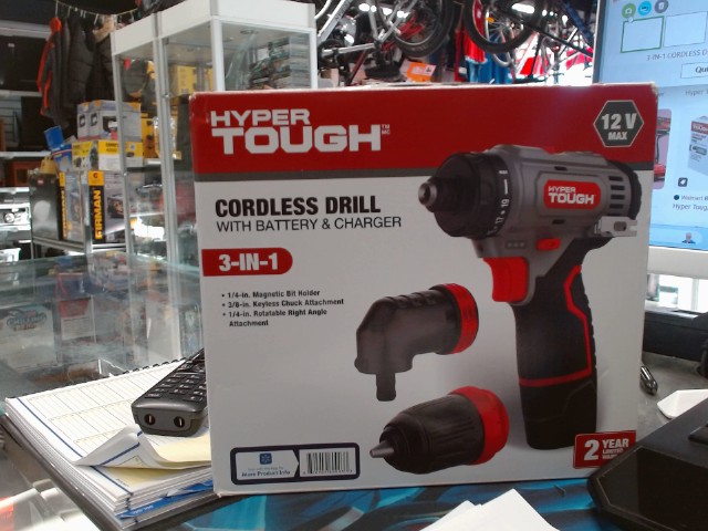 3-in-1 cordless drill with battery + ch