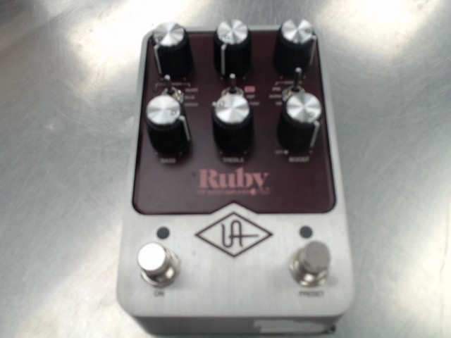 Top boost guitar amplifier pedal