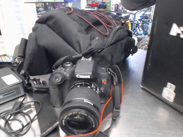 Kit camera eos rebel t6i+lens+charg