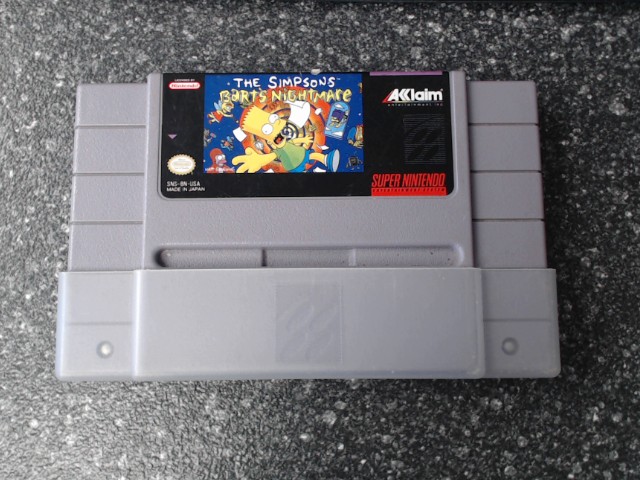 The simpsons bart's nightmare snes
