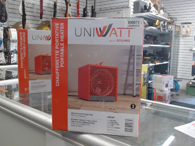 Portable heater sealed in box