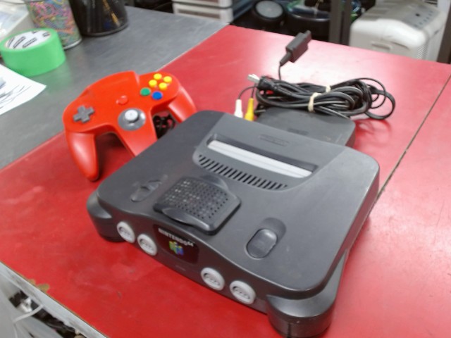 Nintendo 64+ram exp.+fils+manette rouge