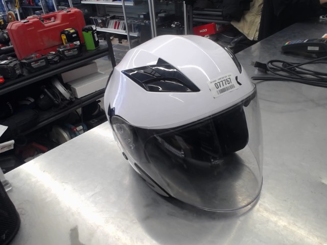 Casque de moto zox blanc avec visiere