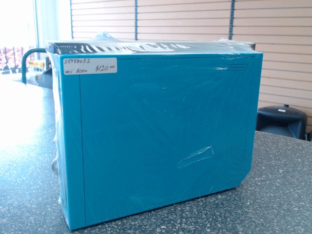 Nintendo wii bleu avec fils et man