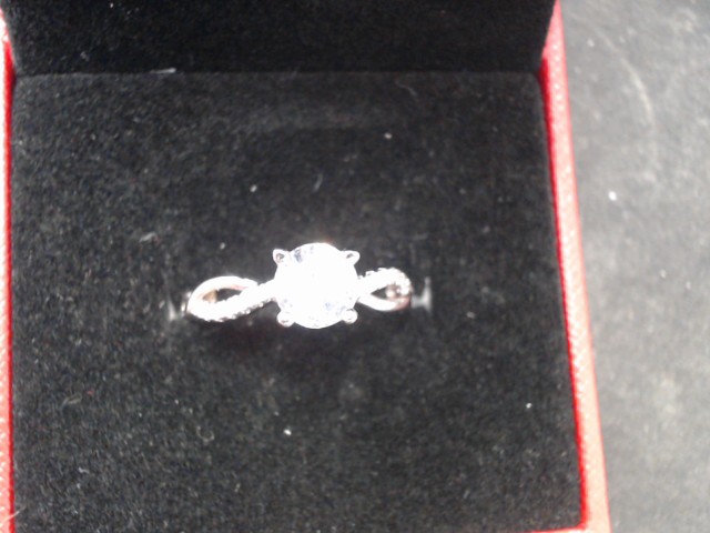 Bague argent moissanite 1ct