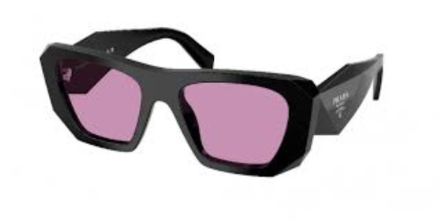 Prada black sunglasses pink lens
