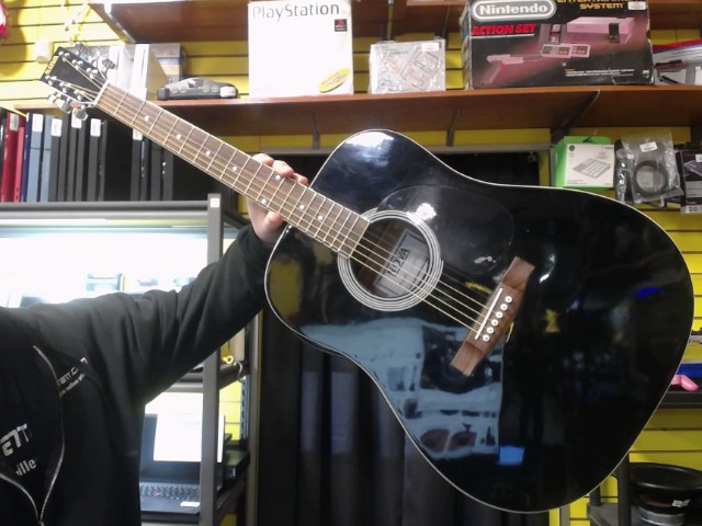 Guitare acoustique+pickup noire