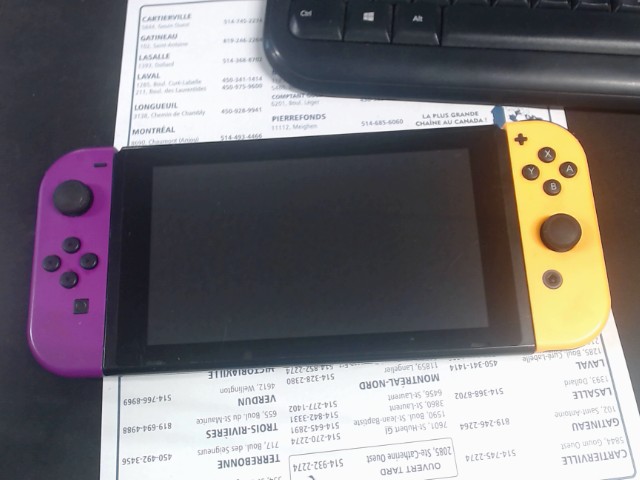 Switch console + joystick violet-orange