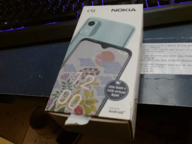 Telephone gris avec case transparent