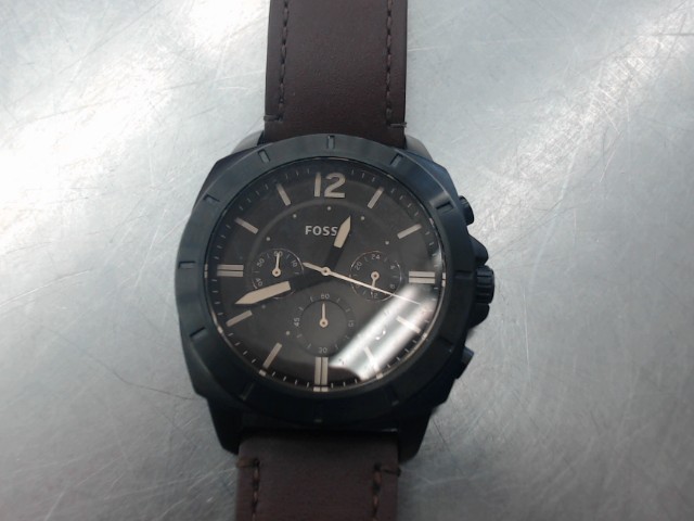 Montre privateer cadran noir brac.cuir