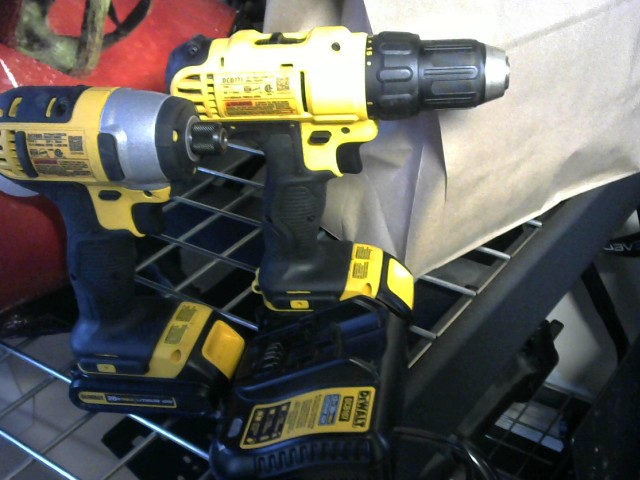 Kit drill impact et chargeur dewalt