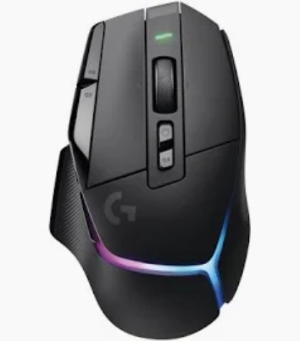 Black gaming mouse whit light