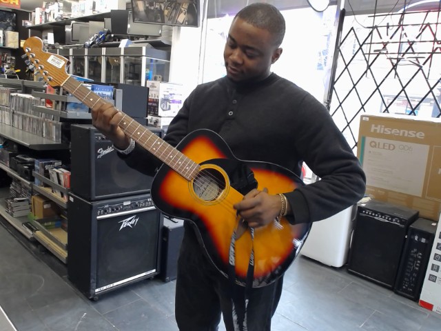 Guitar brun noir orange