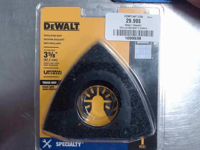 Oscillating rasp 3 5/8inch