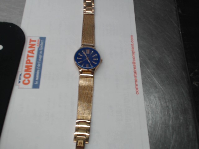 Montre pour femme bleu et doree