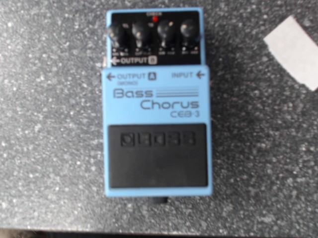 Blue bass chorus effect pedal