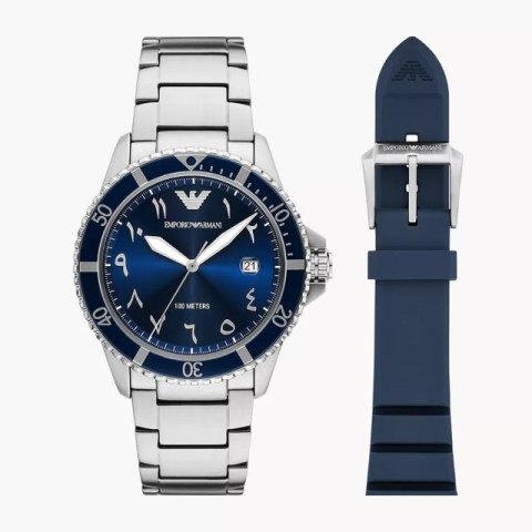 Montre emporio armani cadrant bleu