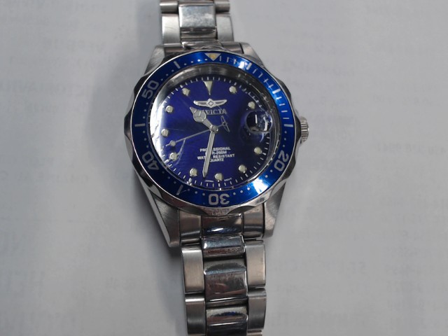 Montre homme invicta face bleu quartz