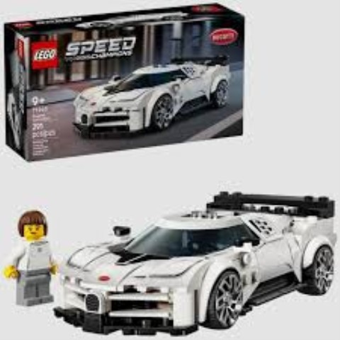 Lego speed bugati blanche