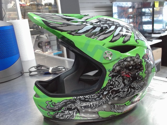 Casque de velo cross vert serpent