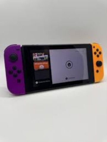 Switch 1st gen + case + yellow/purple jc
