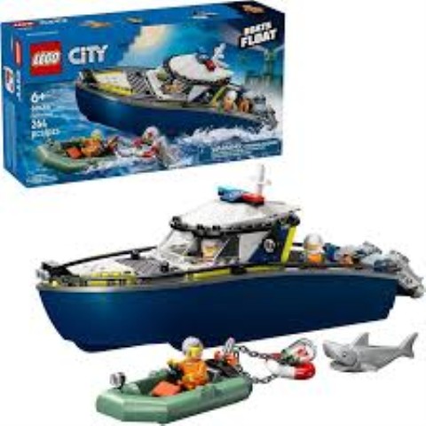 Lego city police boat