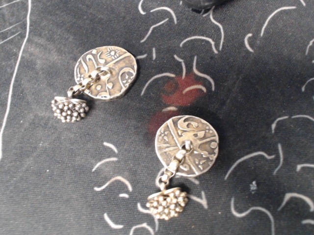 Boucle doreill vintage silver