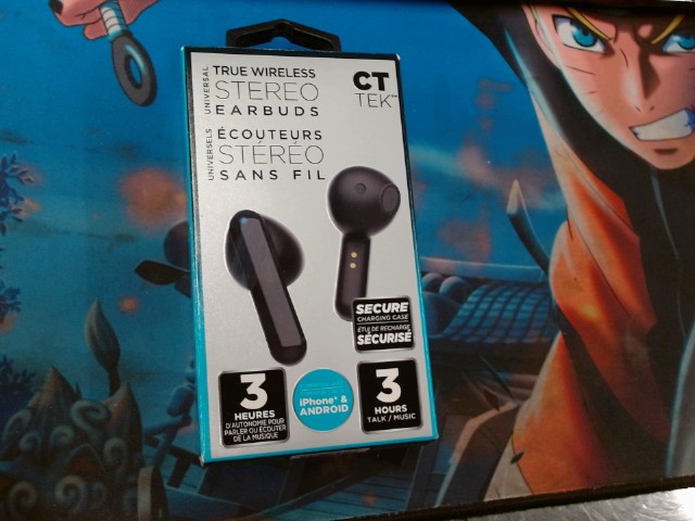 True wireless stereo earbuds